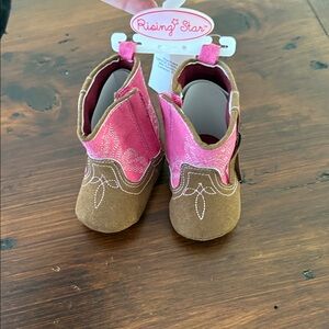Rising Star Kids Boots in Pink and Brown